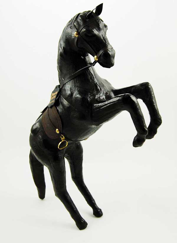 Horse Rearing Brown Leather 12 Inch