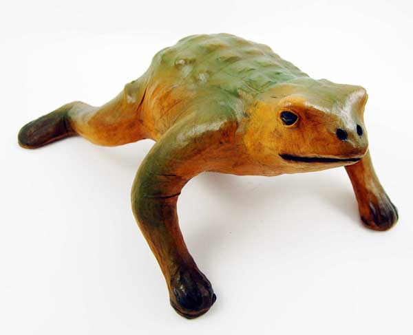 Frog Green And Brown Leather 12 Inch