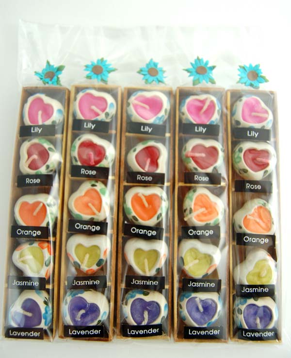 Candle Scented Heart Shape Pots 25 In A Pack