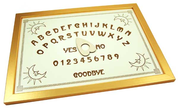 Ouija Board Pine Frame Gold Colour 47.5 X 35.5