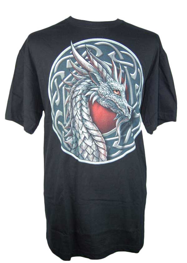 T-Shirt Medium Celtic Dragon Design By Lisa Parker