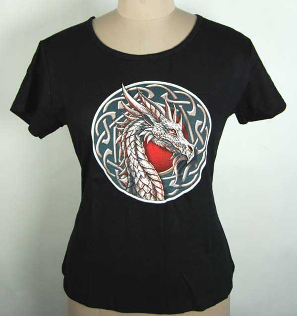 T-Shirt Ladies Xl Celtic Dragon Design By Lisa Parker