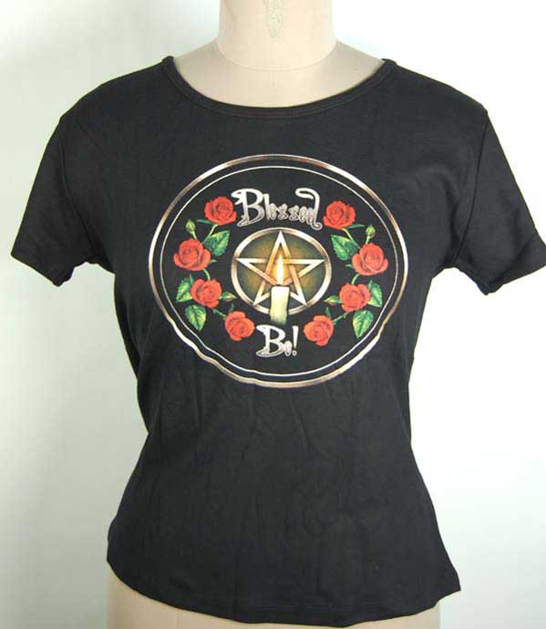 T-Shirt Ladies Xxl Blessed Be Design By Lisa Parker