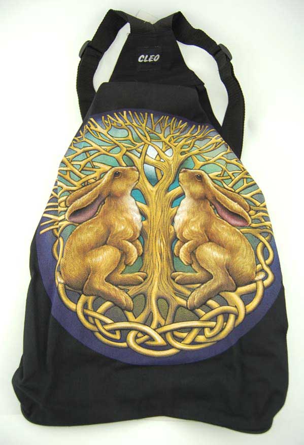 Bag With Zip Moon Gazing Hares Design By Lisa Parker