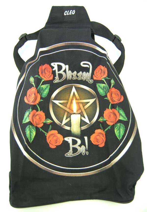 Bag With Zip Blessed Be Design By Lisa Parker