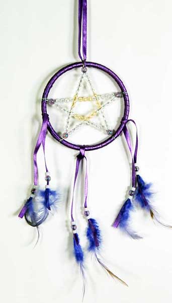 Dreamcatcher Pentagram Purple 3 Inch