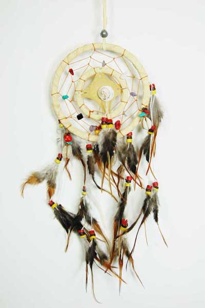 Dream Catcher With Shells Beads And Feathers 4dm