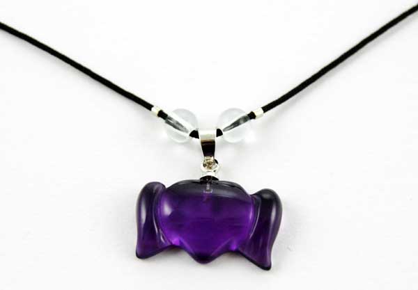 Pendant Heart With Wings Amethyst