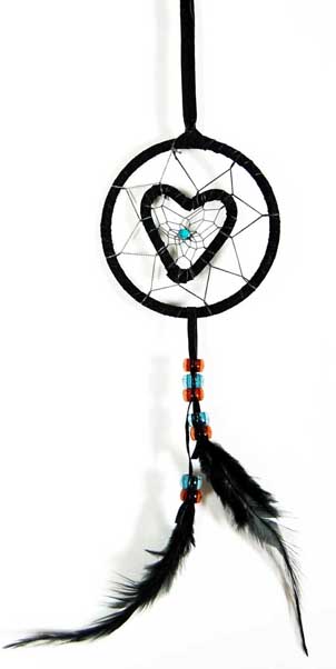 Dream Catcher With Heart In Centre 3 Inch