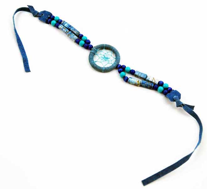 Bracelet Dream Catcher And Beads Wrist Tie