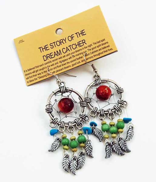Earring Dream Catcher With Beads