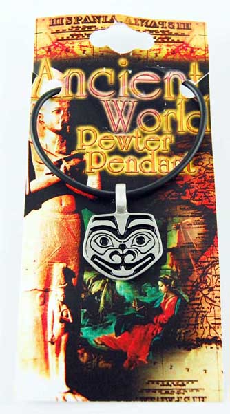 Pendant Pewter Tribal Face