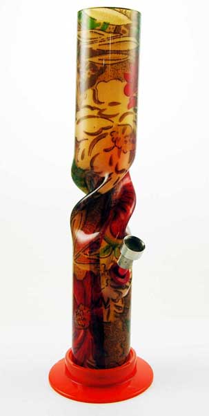 Hukka Acrylic Cloth Print Twisted 12 Inch