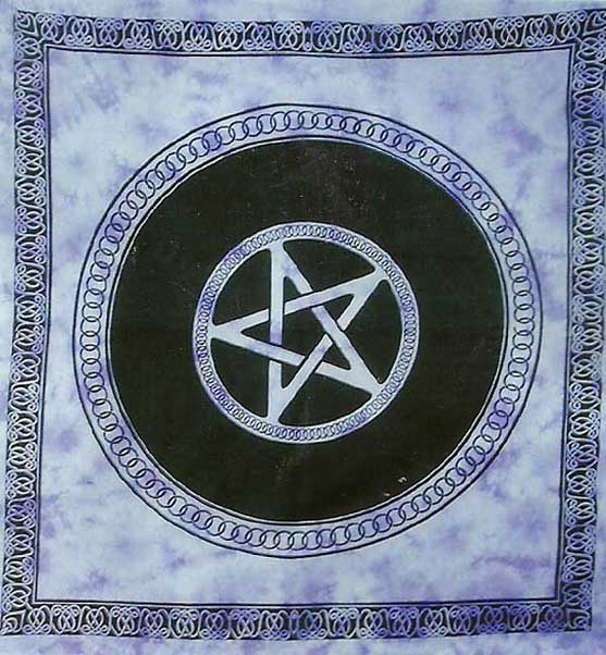 Bedspread Double Pentagram Purple
