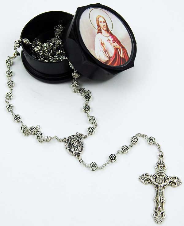 Rosary Alloy Roses Style In Gift Box