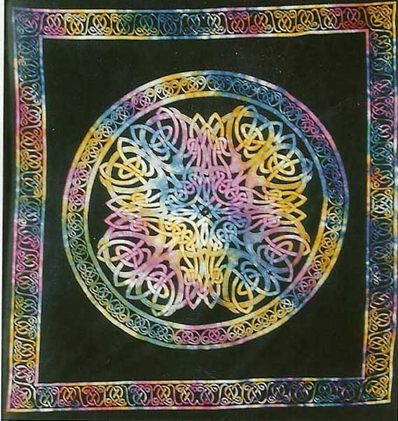 Bedspread Double Celtic Mandala Multi Colour