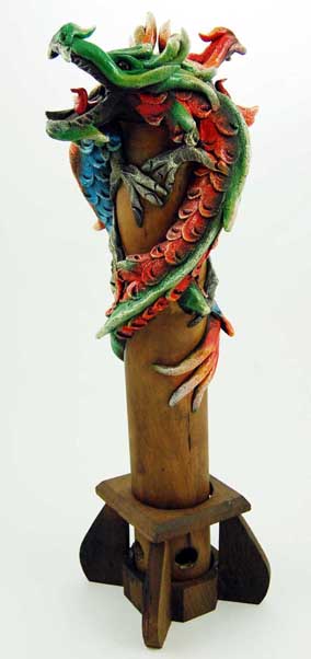 Dragons Incense Bamboo Holder Is 14x4 Inch Wide With 3*MORE INFO