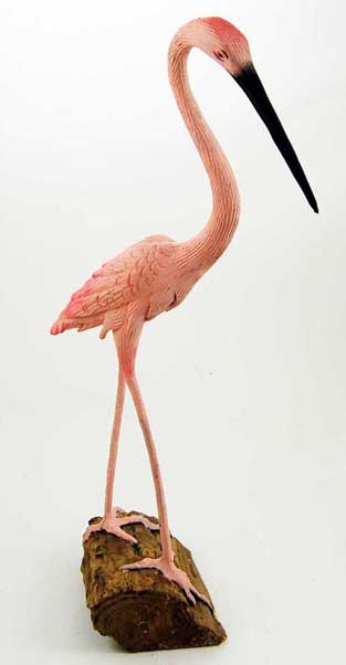 Heron On Wood Pink
