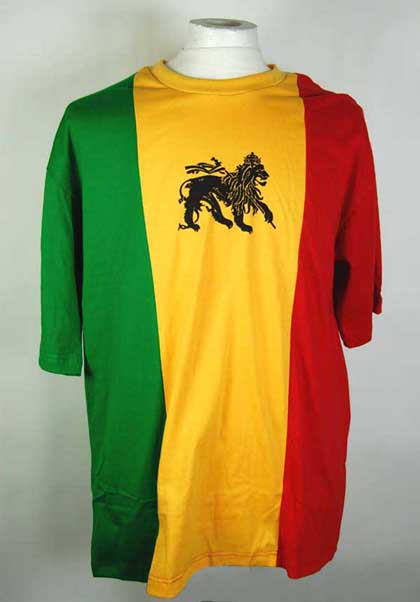 Rasta T-Shirt Black With Lion Xxl