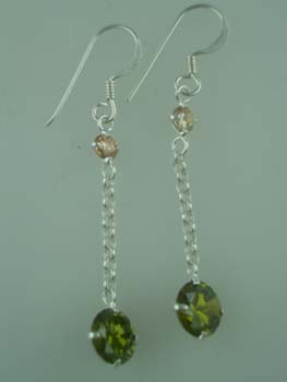 Silver Earring Cubic Zirconium 925 Sterling Silver