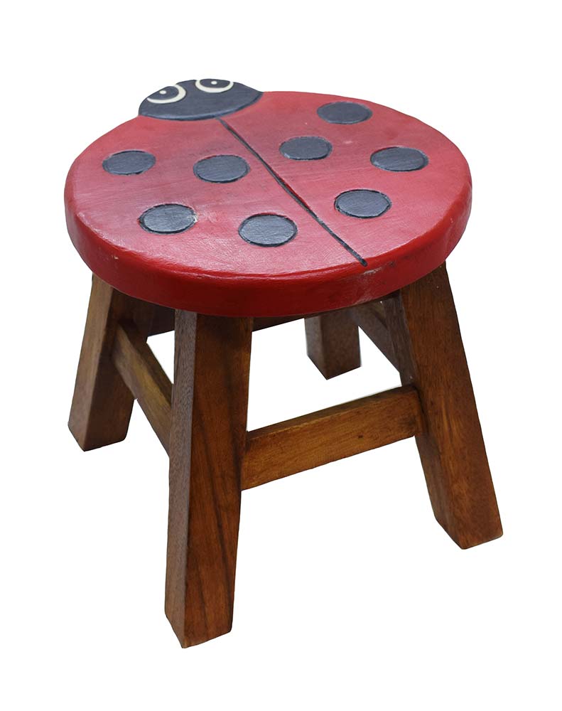 Chair For Child Wooden With Ladybird