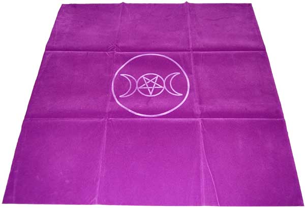 Tarot Cloth Purple Pagan Circle 80x80cm