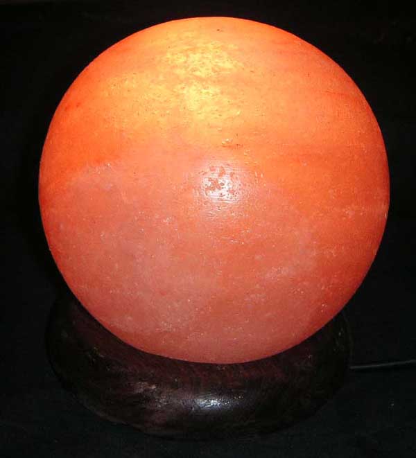 Salt Lamp Ball With Wooden Base H13xw11.5cm