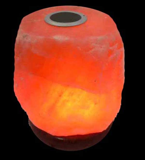 Salt Lamp Natural Aroma 2-3kg With Metal Cup And Wood*MORE INFO*