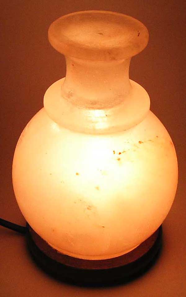 Salt Lamp Vine Pot 7x5 Inch With Wooden Base