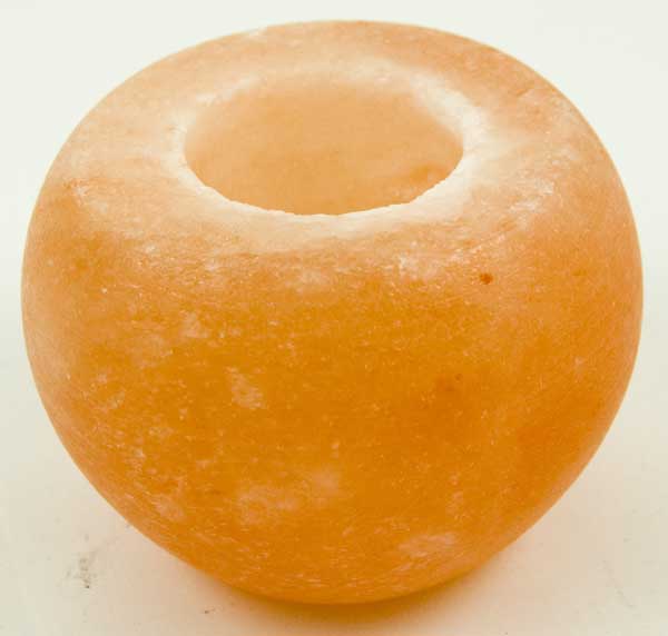 T-Light Holder Rock Salt Round Shape 2.75x2.75 Inch