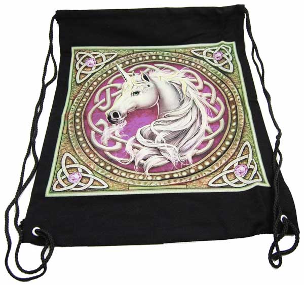 Bag Shopper Celtic Unicorn Purple. Design By Lisa Parker