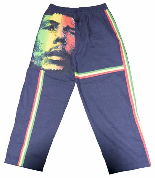 Rasta Pants Bob Marley Face Size Xl
