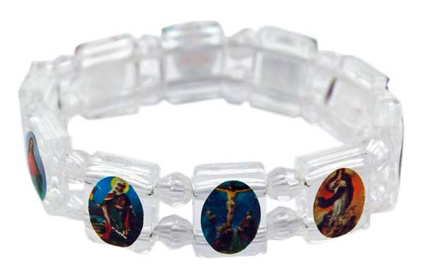 Bracelet Icon Plastic Clear 12pcs