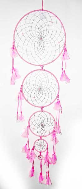 Dream Catcher 3 Circles Pink 34cm