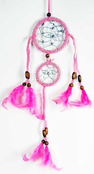 Dream Catcher Double Pink 3 Inch