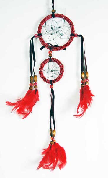 Dream Catcher Double Red 3 Inch