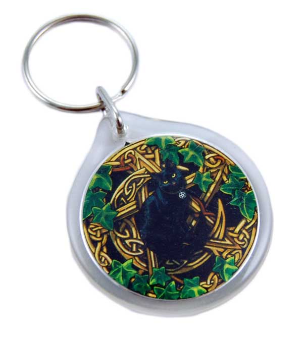 Keyring Cat In Pentagram Designed By Lisa Parker