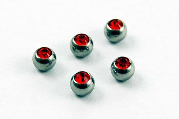 Body Piercing Jewelled Balls 1.6x4mm Hyacinth Stones 5pcs