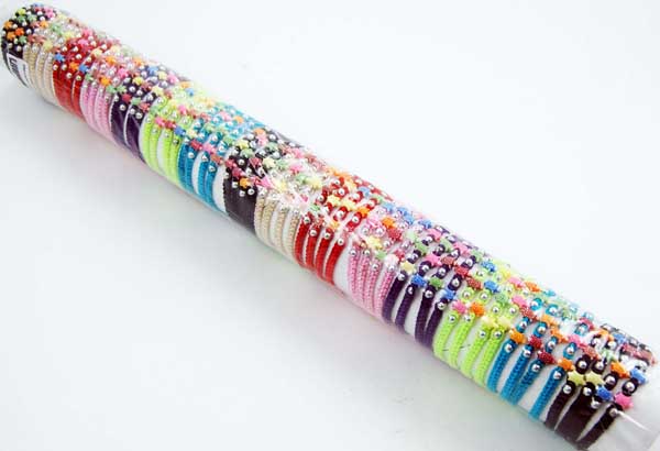 Bracelet Leather With Stars Supplied On A Tube 30pcs