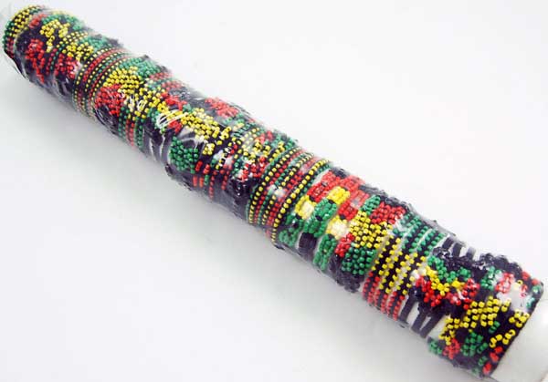 Bracelet Leather Beaded Rasta Colours Mixed Supplied On A Tube 6