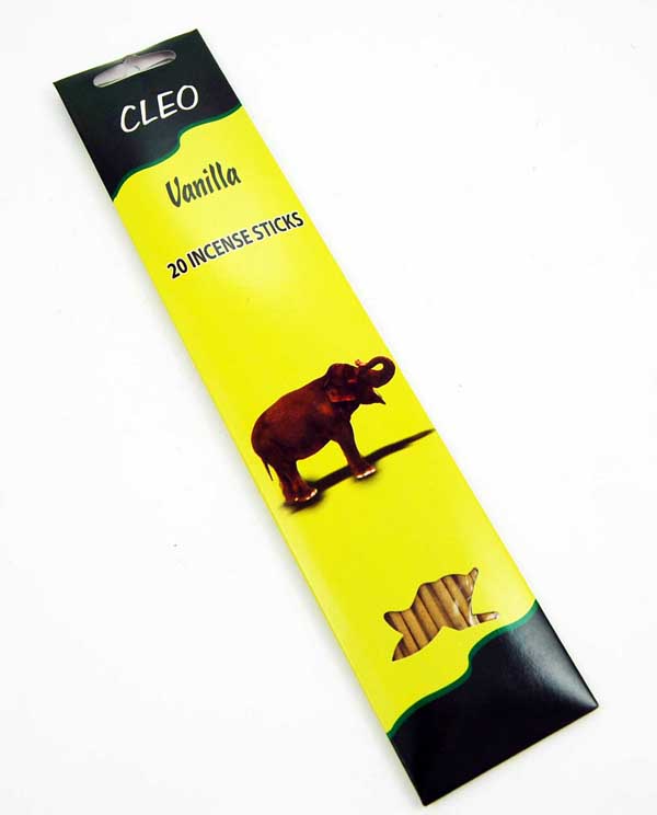 Incense Stick Elephant Vanilla 20 Sticks Per Pack L25c*MORE INFO