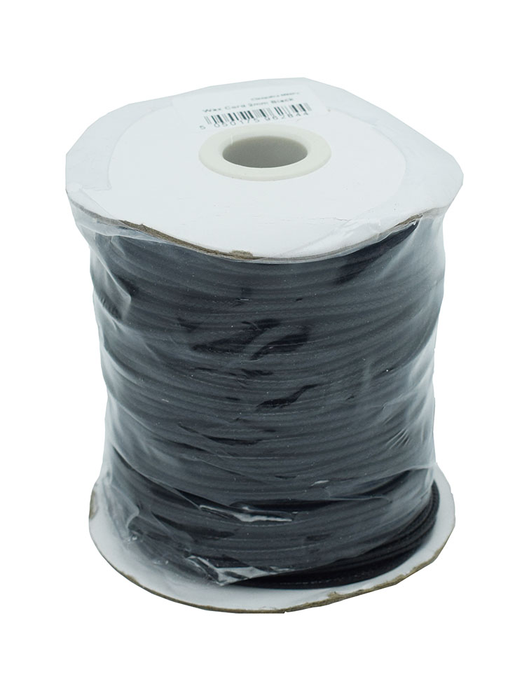 Wax Cord Black 2mm
