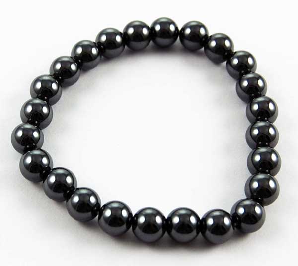 Bracelet Pearl Magnetic Hematite 8mm
