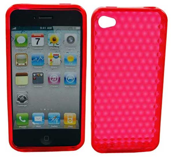 Iphone 4 Silicon Case Diamond Red