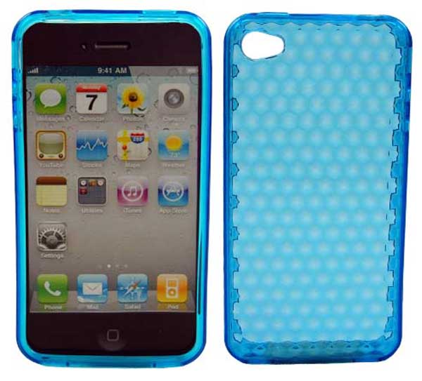 Iphone 4 Silicon Case Diamond Light Blue