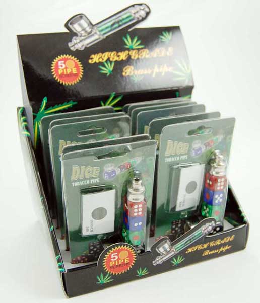 Pipe Aluminium With Dice And Gauze 12pcs