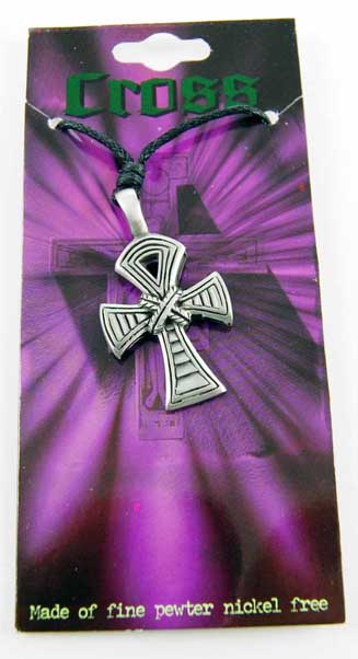 Pendant Pewter Cross Wide Design