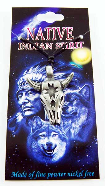 Pendant Pewter Buffalo Head