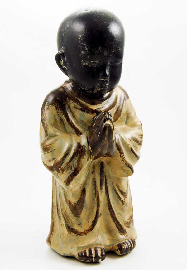 Monk Praying Ceramic Silver Colour 11.5X10.5X26.5cm