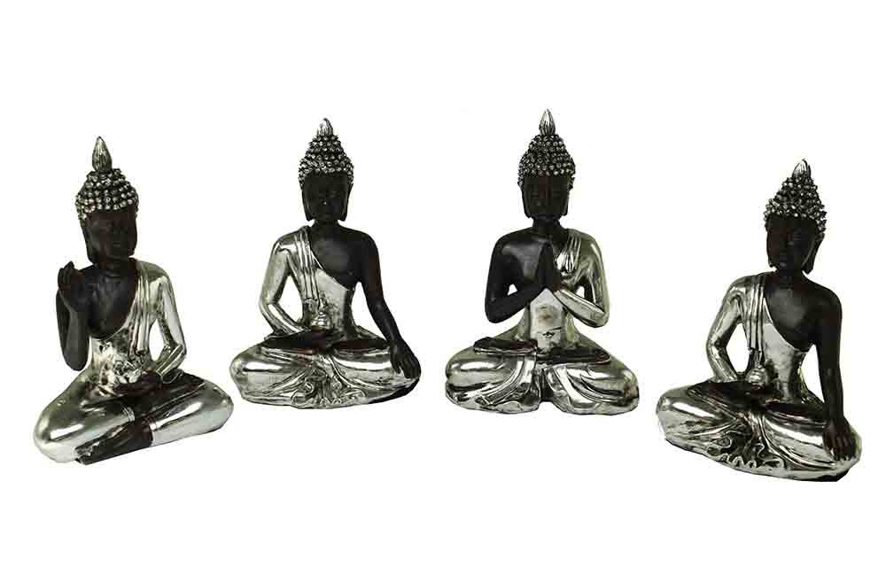 Buddha Thai Sitting Set of 4 8X4.5X11.5cm